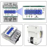 Miernik poboru energii elektrycznej NA SZYNĘ DIN, 3-fazowy.