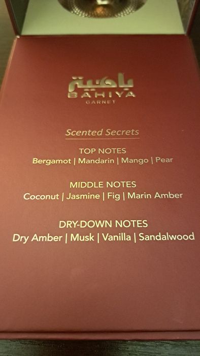 Perfumy arabskie Bahiya Garnet Arabiyat Prestige