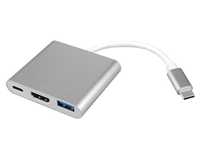 Adapter Type-C, rozdzielacz HDMI + Type-C + USB, DEX.