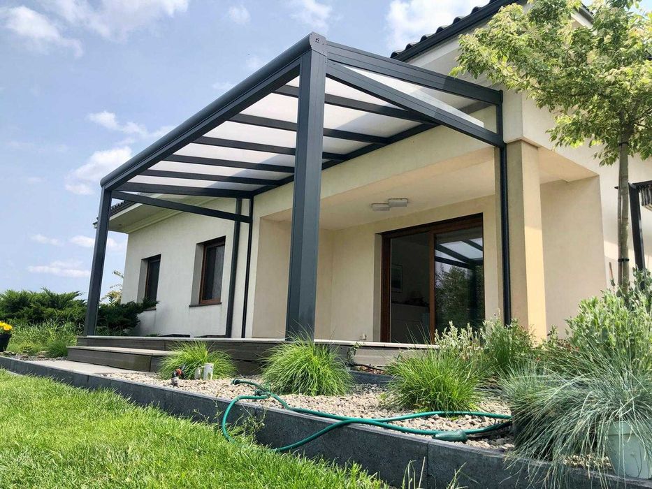 Aluminiowy ORÓD przeszklony CAŁY 10m x 4m RESTAURACJA DOM WIATA