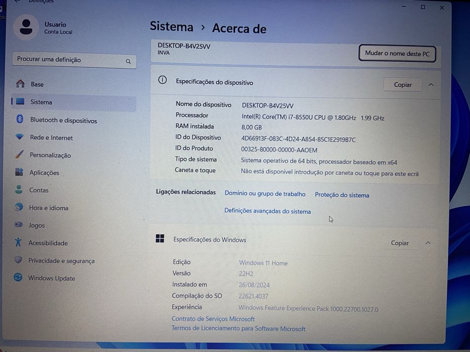 Portatil Lenovo (Como Novo)