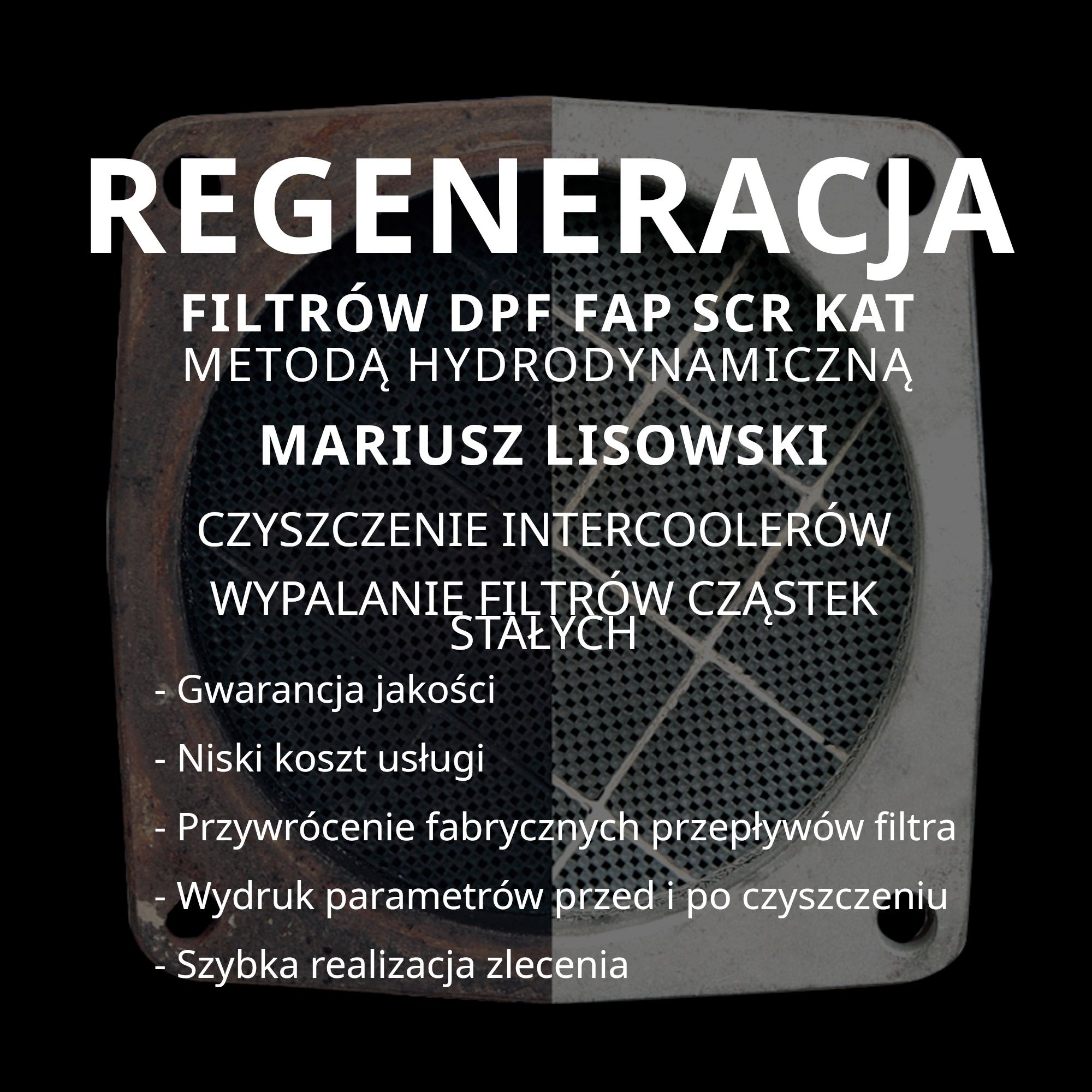 Regeneracja czyszczenie filtrów cząstek stałych DPF FAP SCR KAT