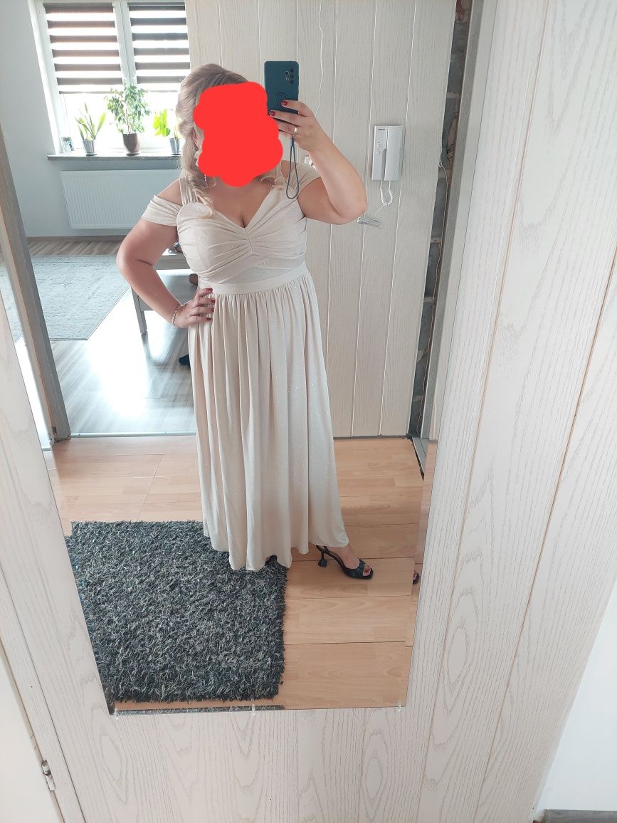 Sukienka plus size (roz. 44) z brokatem