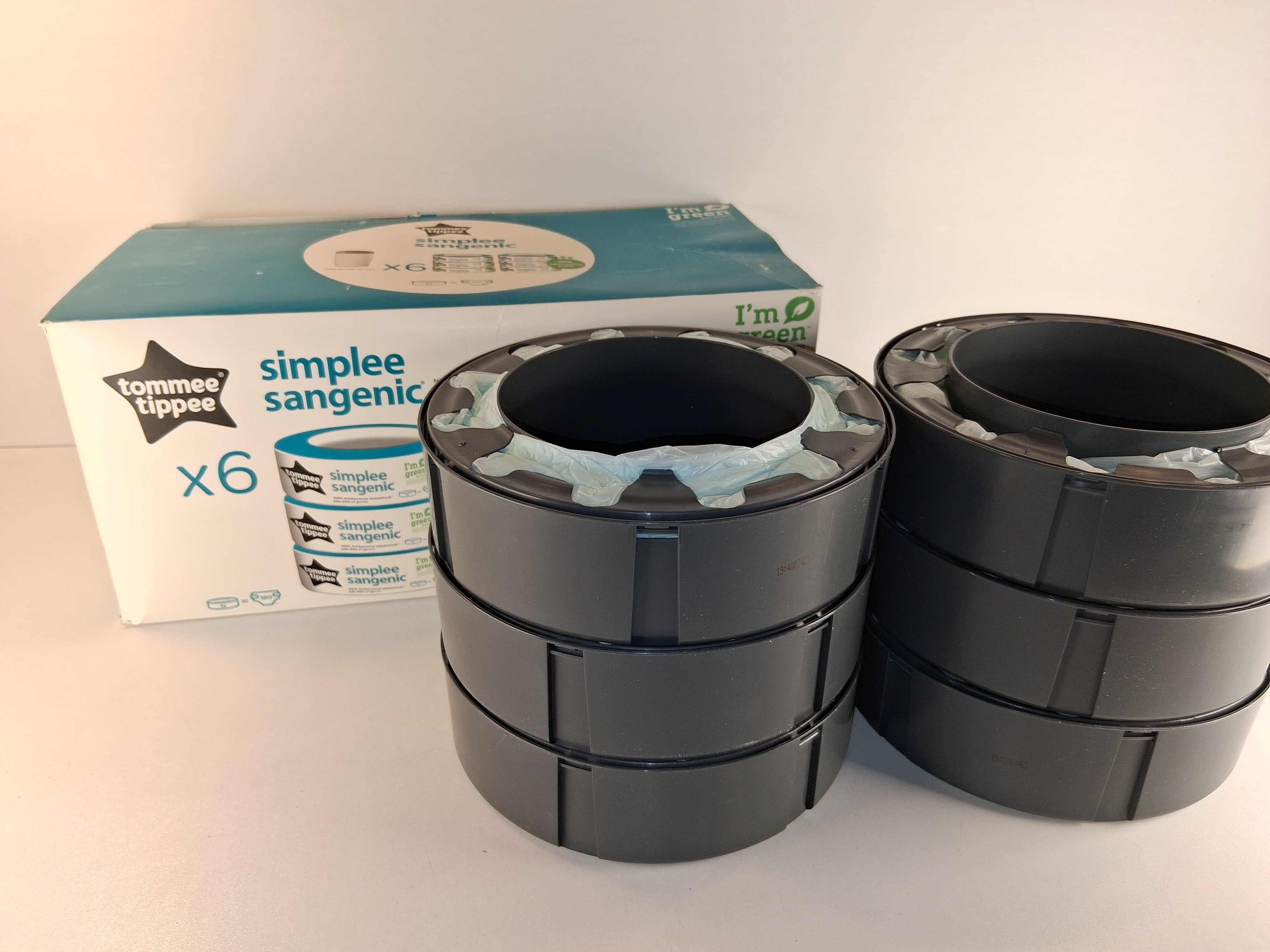 G013 Zestaw 6x Wkłady Do Kosza Na Pieluchy Tippee Sangenic Simplee