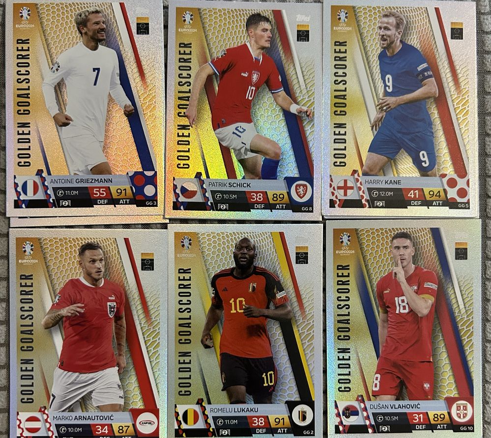 Cartas de coleção Match Attax Raras