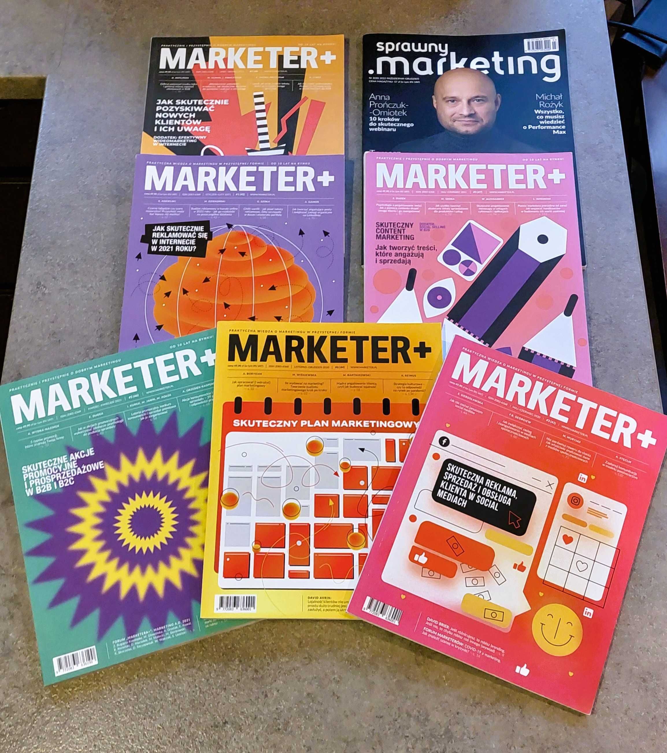 Marketer+ czasopisma 6 numerów + 1 egz Sprawny marketing 2022