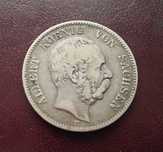 2 marki Albert Saksonia 1876 rok srebro Rzadka