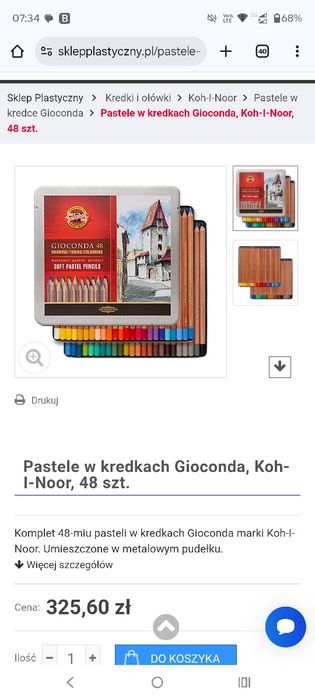 Pastele w kredkach Gioconda suche, Koh-I-Noor, 48 szt.