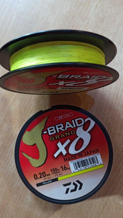 Шнур Daiwa J-Braid Grand X8 135m Yellow