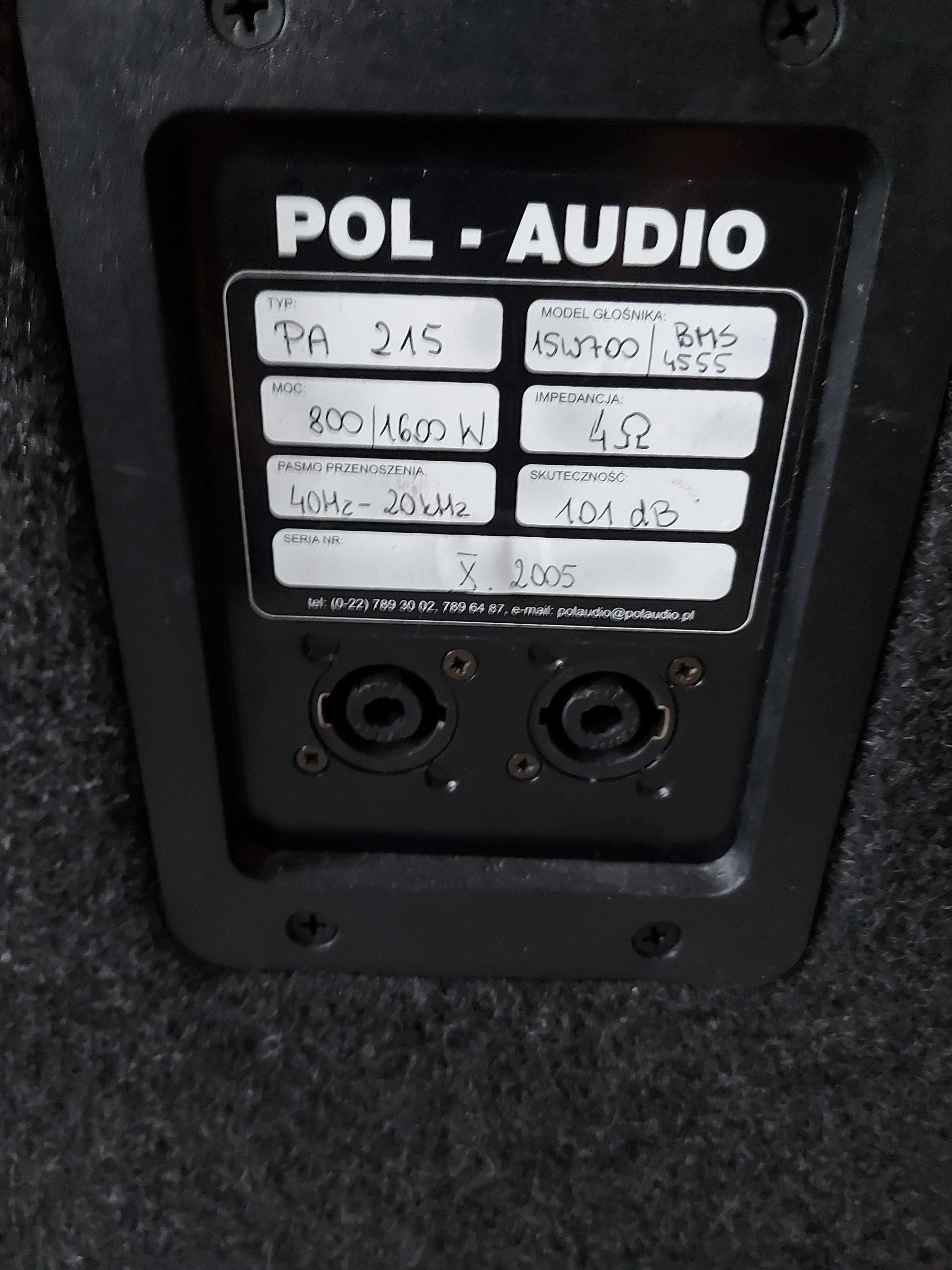 Kolumny estradowe Pol Audio POL AUDIO SAT Pa215 BMS 15W700 BMS 4555