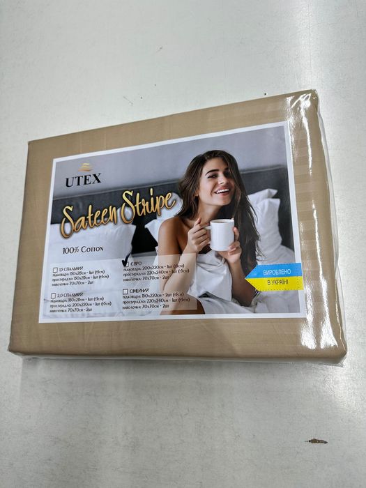 Постільна білизна комплект однотон страйп-сатин нові кольори