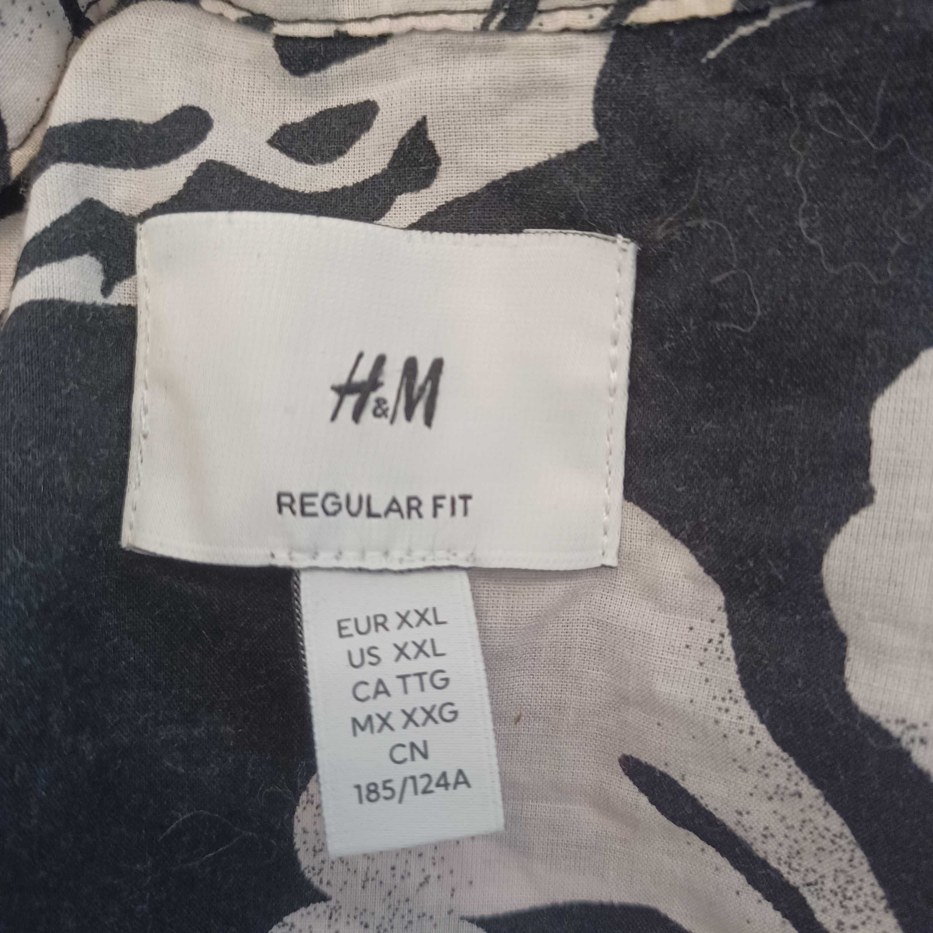 H&M koszula męska przewiewna bawełna na upał XXL