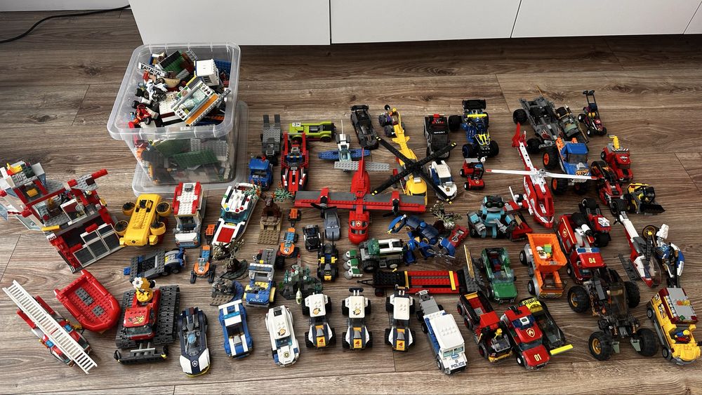 Mega zestaw klockow lego city i technic
