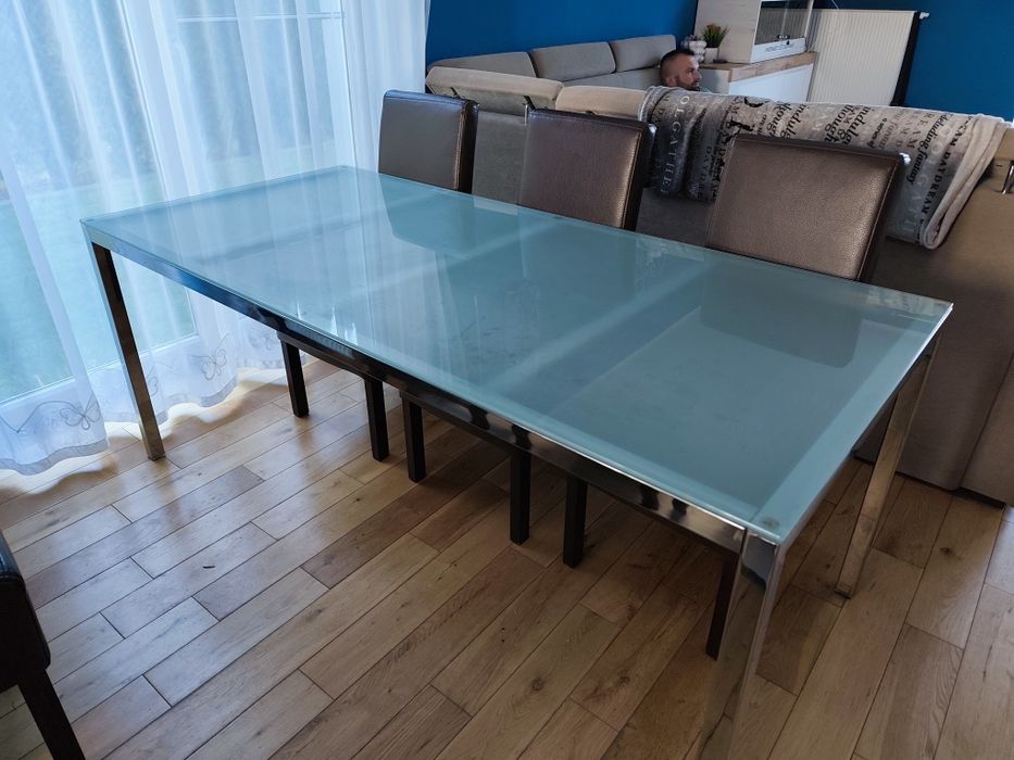 Stół szklany blat 180 cm