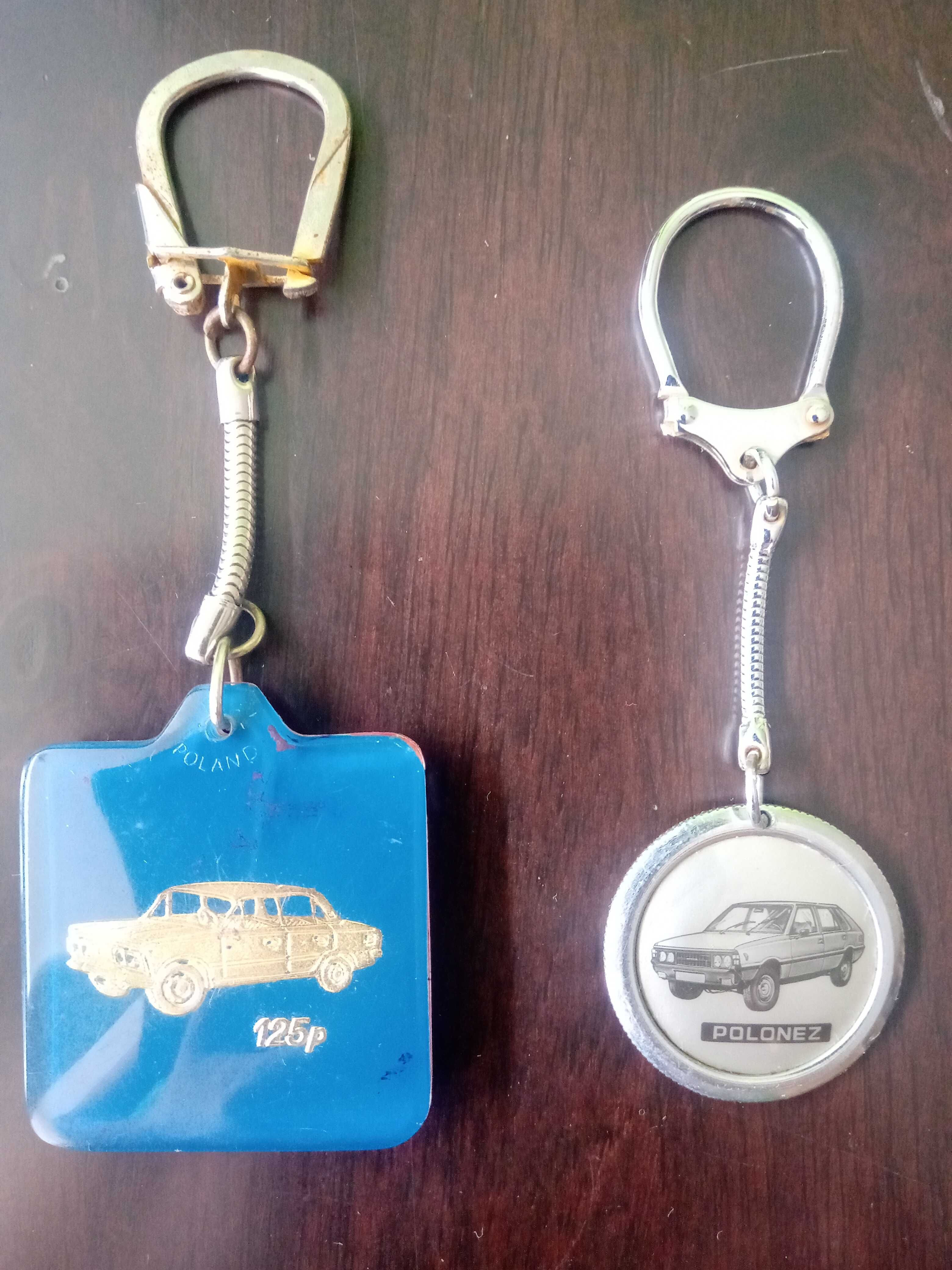Brelok PRL Fiat 125p, Polonez, 2szt. Zestaw super unikatowy