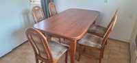 Stół drewniany brązowy + 6 krzeseł!!