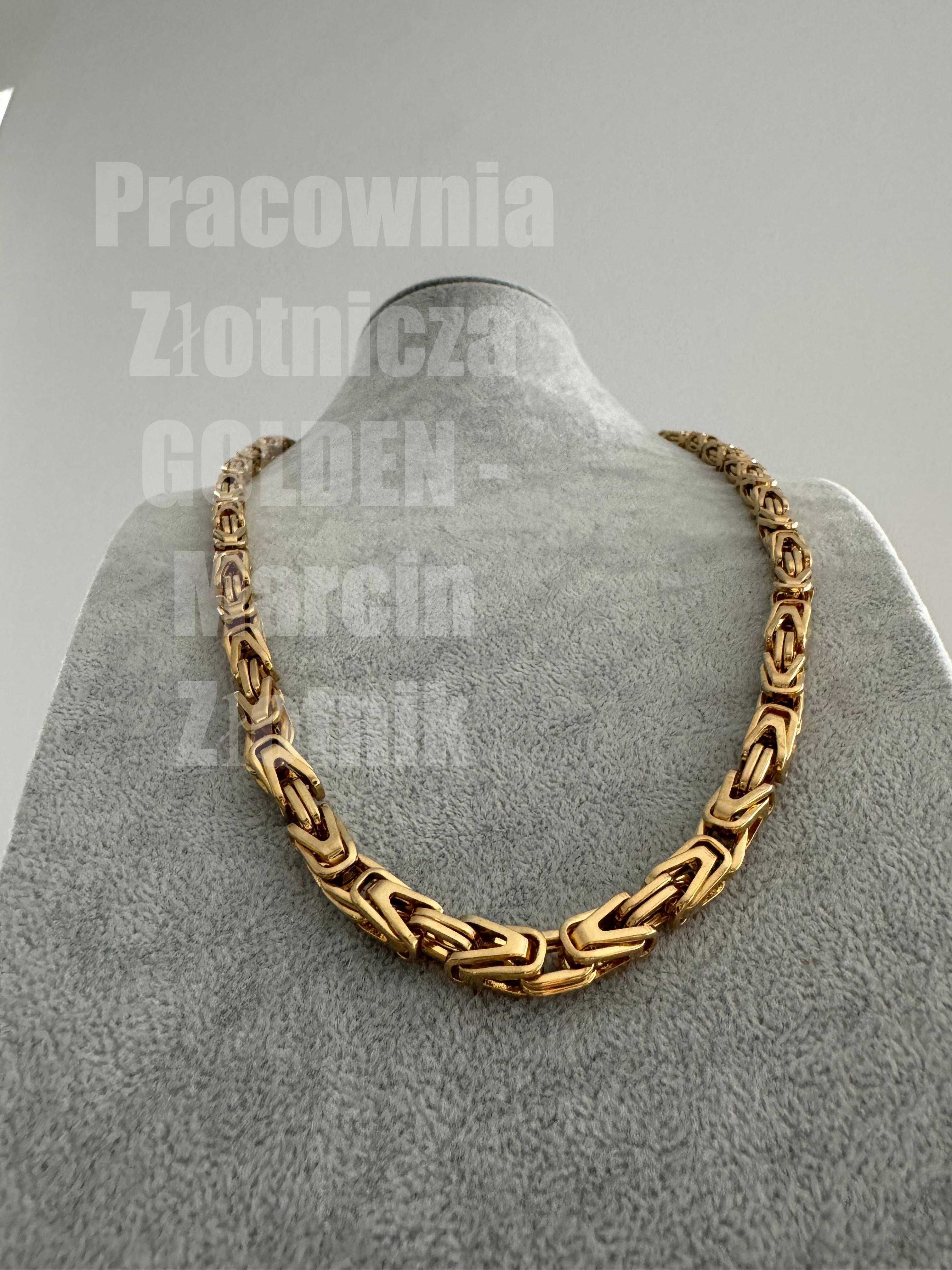 Pozłacany Złoty Łańcuch Splot Królewski Cartier Kajdan łańcszek