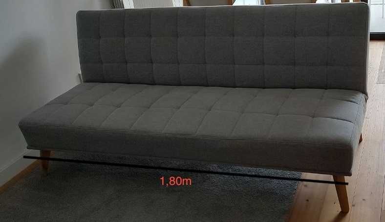 Sofá-cama de tecido 2 lugares
