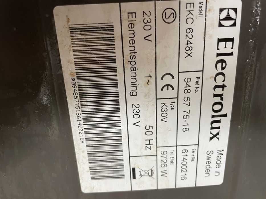 Електроплита Elextrolux! Made is Sweden! Разборка