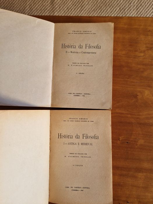 "História da Filosofia", Franco Amerio, 4.ª Ed. 1968