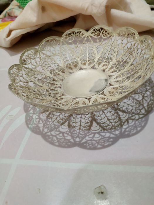 Вазочки антикварные.Индия эмаль, сахарница  и  конфетница