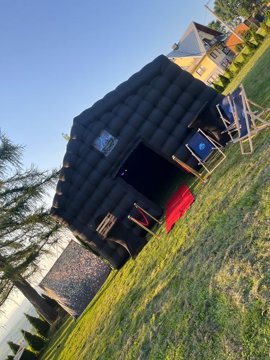 Wynajmij dmuchany imprezowy czarny namiot na 40osób