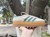 adidas Gazelle Bold Magic Beige Collegiate Green FR37 1/3