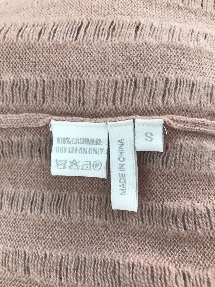 Madeleine Thompson sweter damski narzutka S 100% kaszmir