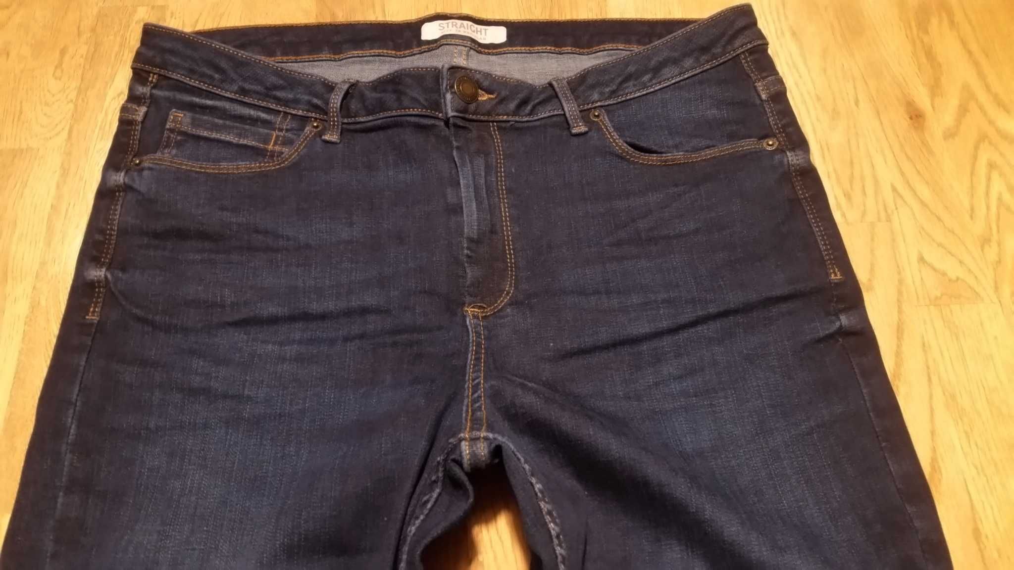 stylowe Marks&Spencer STRETCH Straight slim W32 L32 proste W31 L34