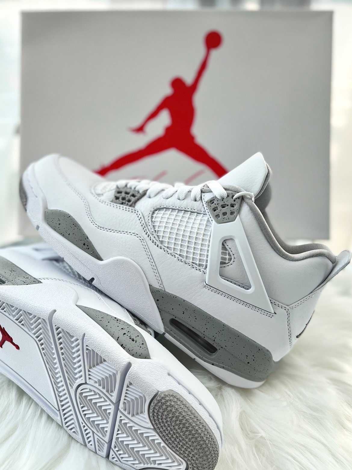 "Buty męskie Jordan 4 Retro" Oreo Biały Roz 44