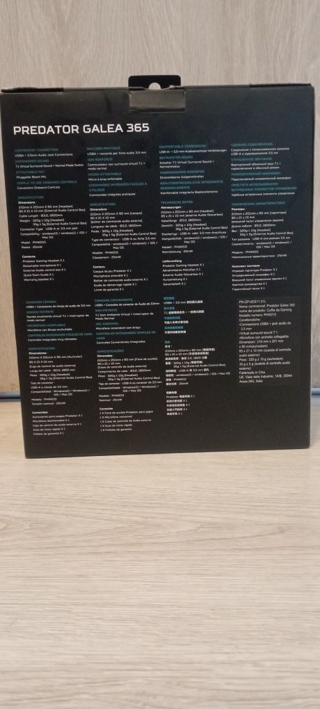 Słuchawki gamingowe  Acer predator Galea 365