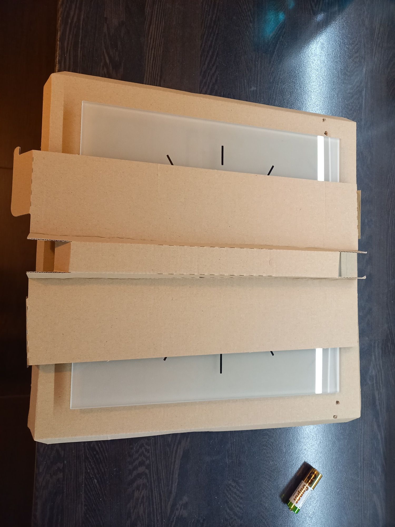 Zegar ścienny SKOJ IKEA 28x28 cm przeźroczysty + nowa bateria gratis