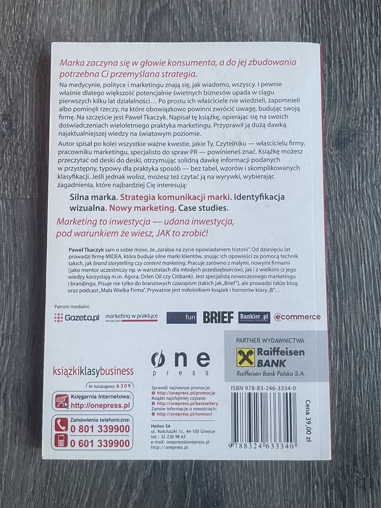 Książka „Zakamarki marki” Paweł Tkaczyk