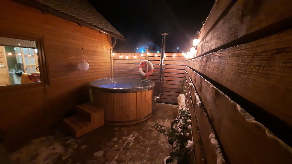 Domek nad jeziorem na kaszubach BALIA JACUZZI