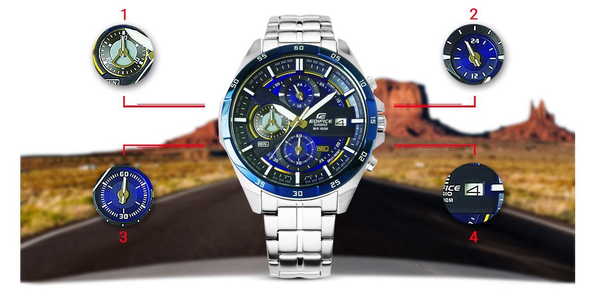 zegarek męski casio edifice efr-556db-2avuef 10 bar + box