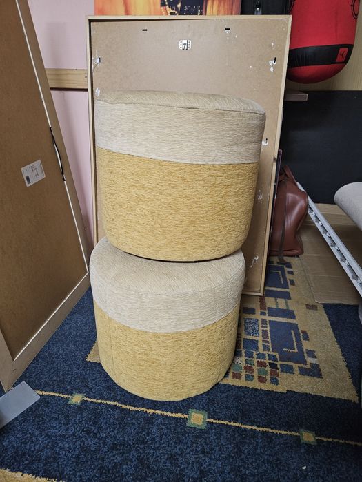 miękkie pufy 2 sztuki