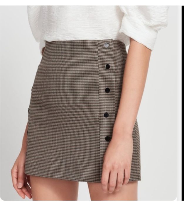 Sandro оригінал спідниця міні, принт гусяча лапка