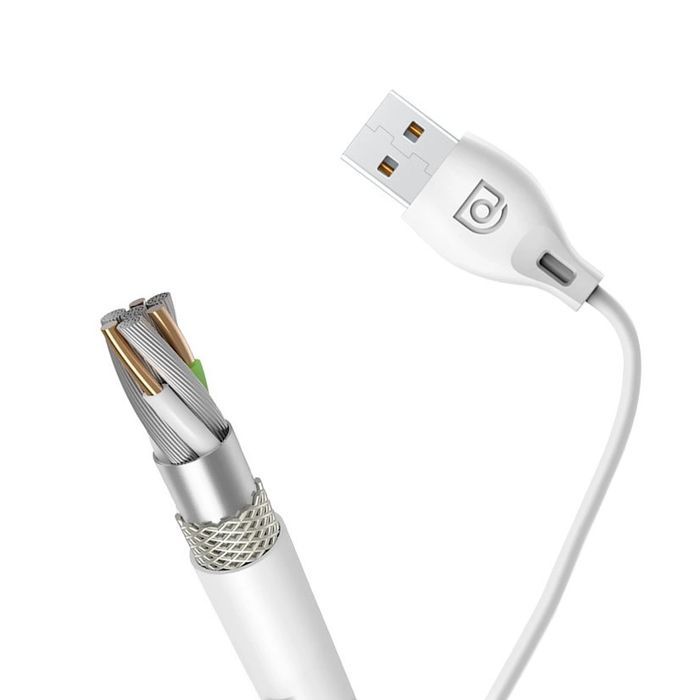 Dudao przewód kabel USB Typ C 2.1A 2m biały