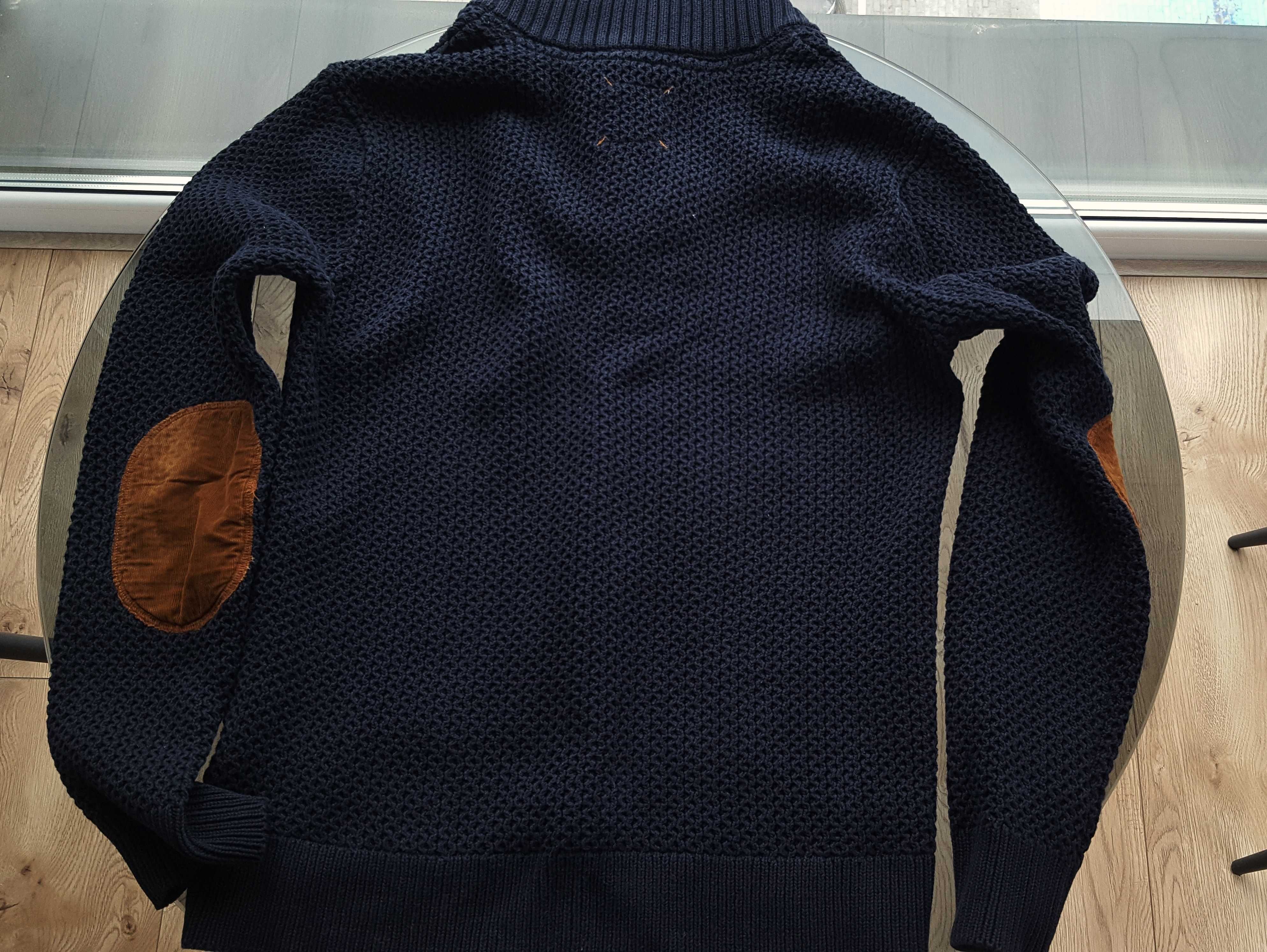 Sweter męski Reserved granatowy rozmiar M stan bdb