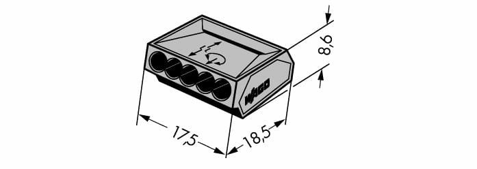 Złączka instalacyjna 5X1,5MM2 273- 101 WAGO