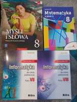 Sprzedam podręczniki kl. 7 i kl. 8Informatyka, polski, matematyka