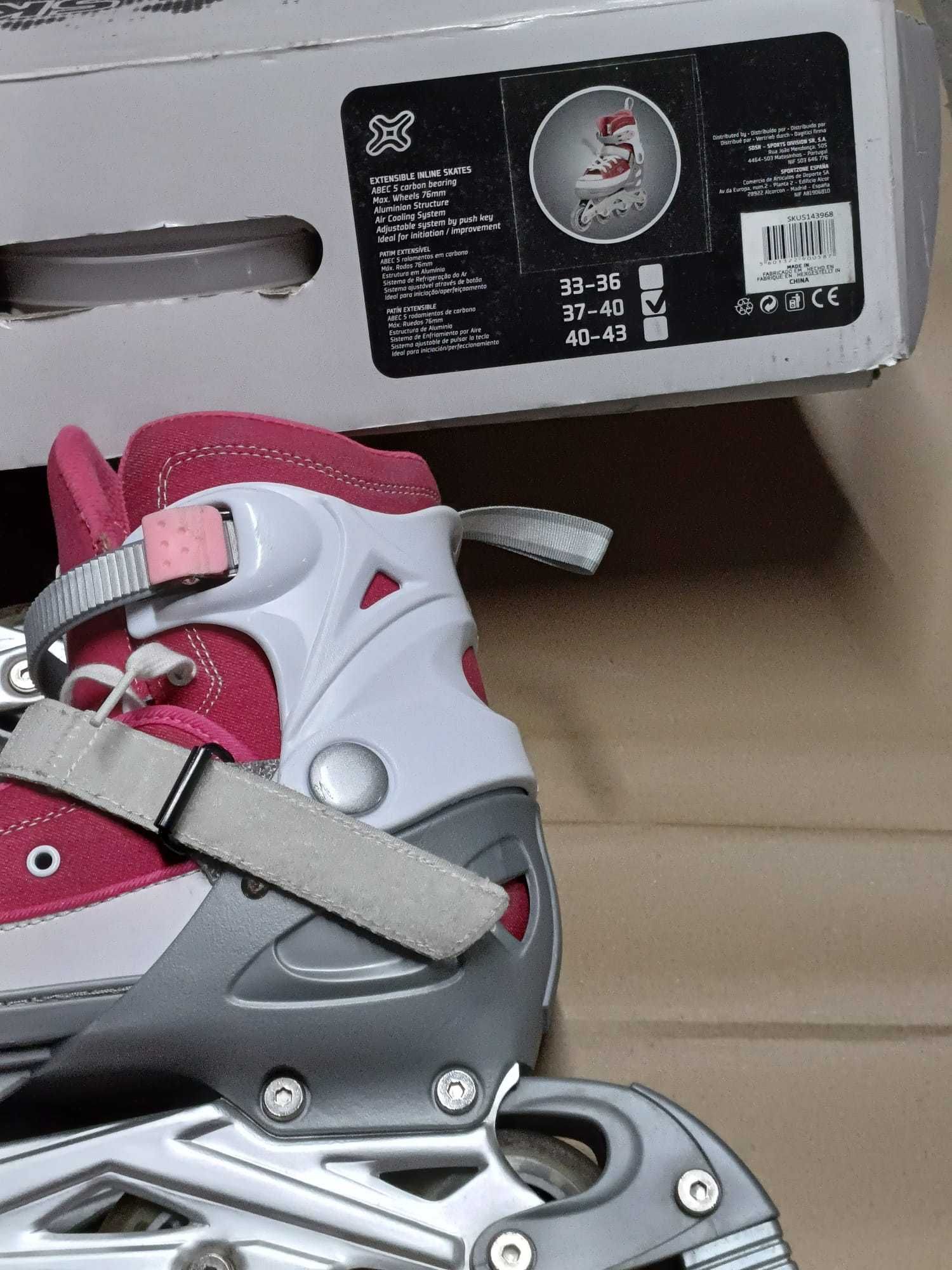 Patins em linha como novos
