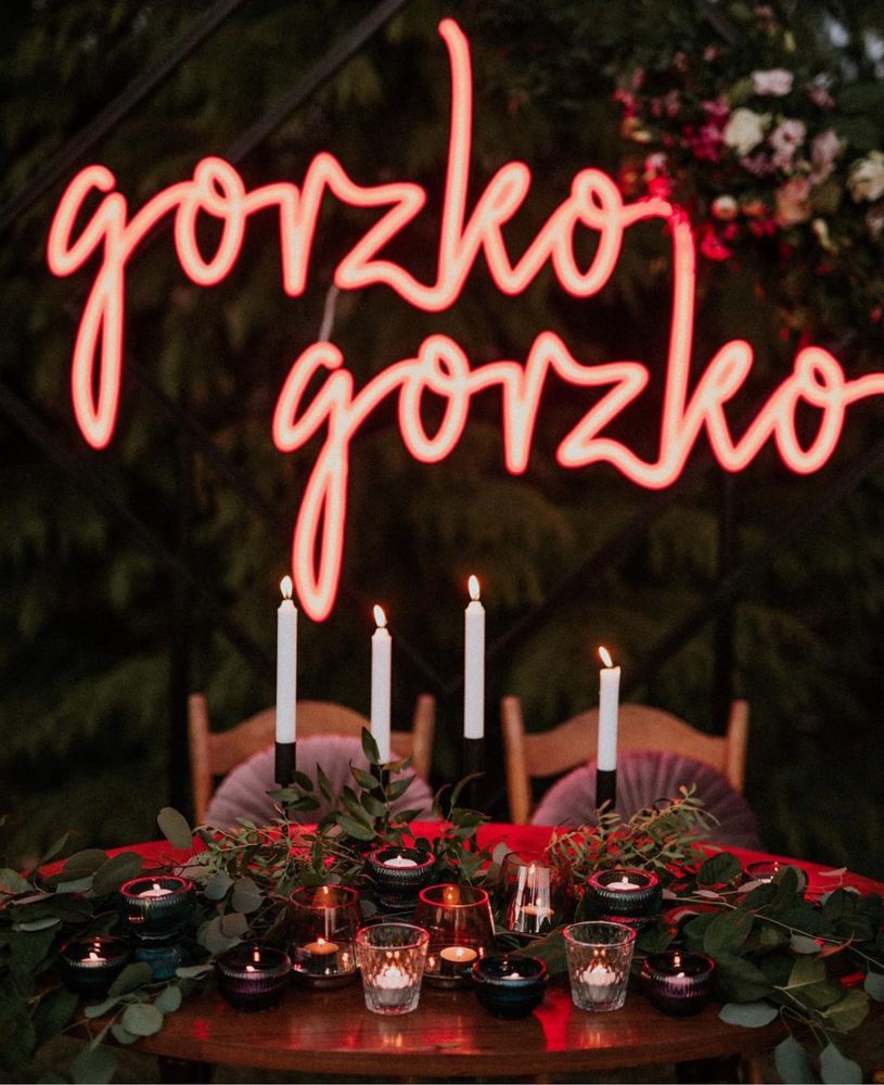 Napis ledowy/ neon Gorzko Gorzko