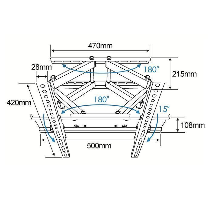 Uchwyt do telewizora 26-70'' 55kg ścienny regulowany wieszak ERW004