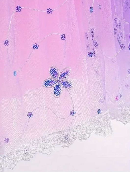 Nowy strój Roszpunka wróżka, r. 110/116 przebranie bal