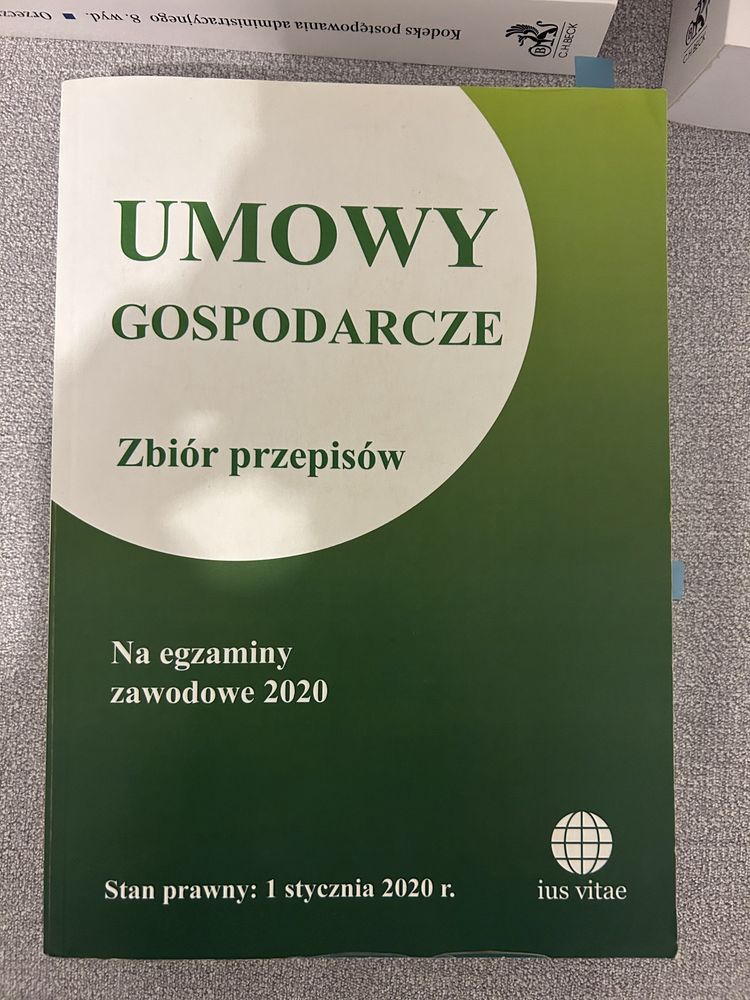 Umowy gospodarcze. Zbiór przepisów na egzaminy zawodowe 2020