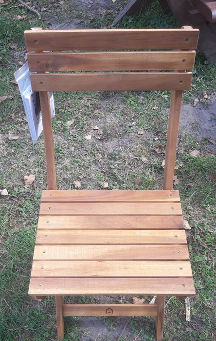 Krzesło ogrodowe tarasowe balkon drewniane składane