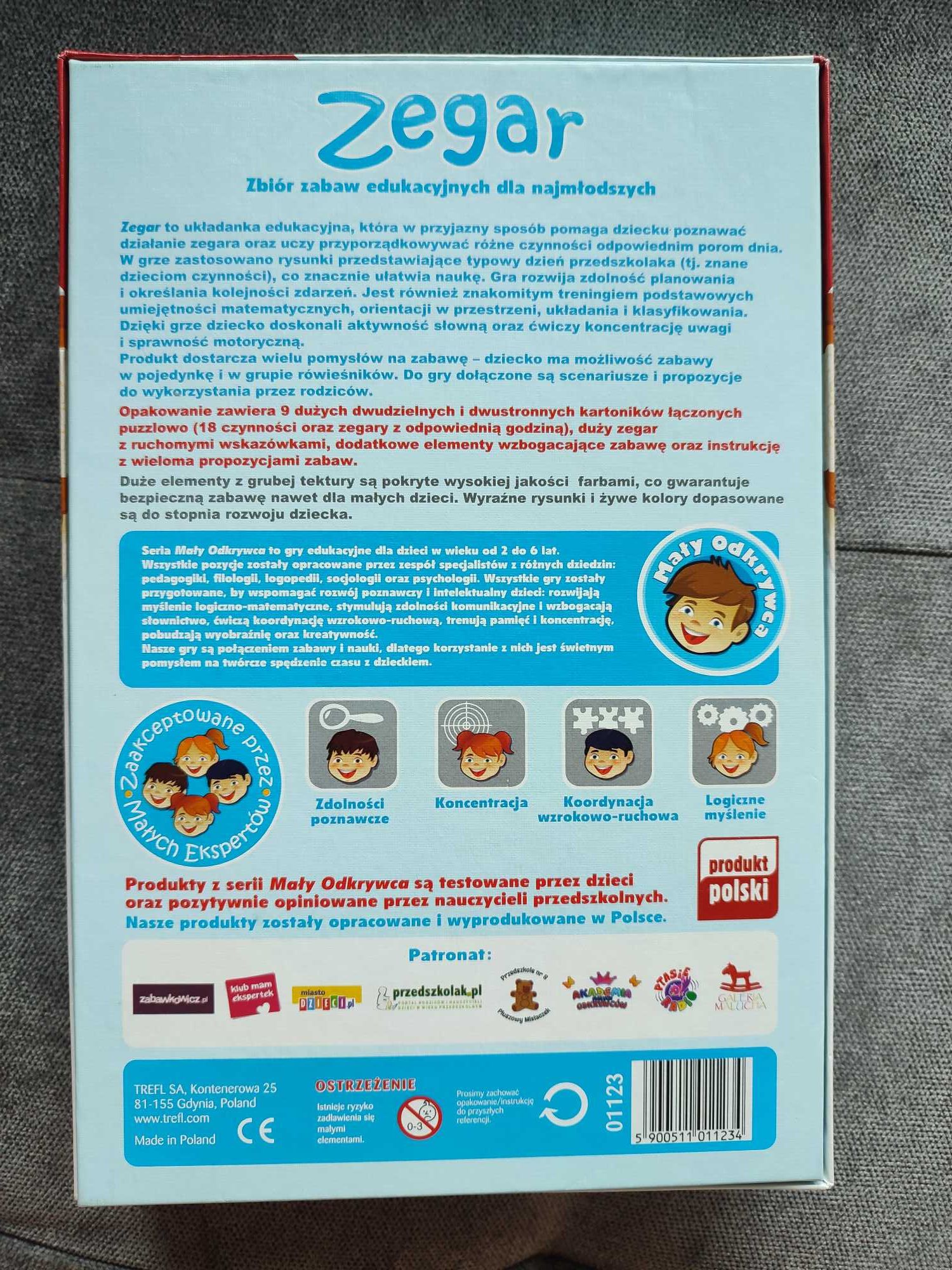 Gra edukacyjna Zegar Trefl Mały Odkrywca