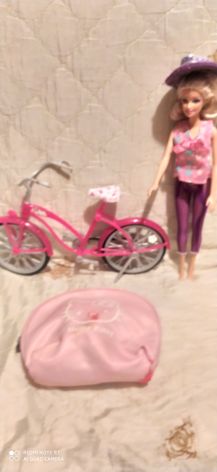 Lalka barbie z rowerem i akcesoriami 8 zł wyprzedaż