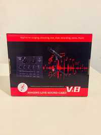 Podcast Live Recording / Broadcast Soundcard V8 Kit Completo [Novo]